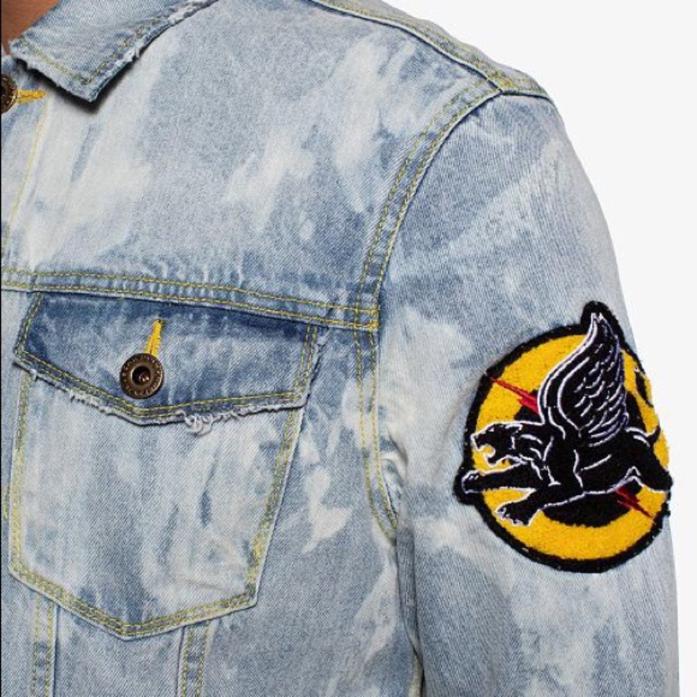 Men's Patch Back Denim Jacket NWT - image 3
